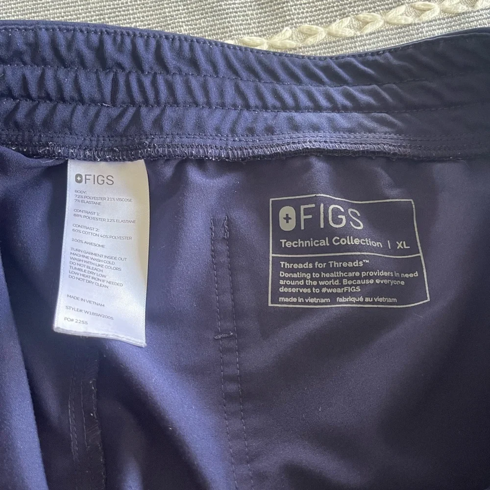 Figs Zamora Jogger Scrub Pants Navy Blue Size XL